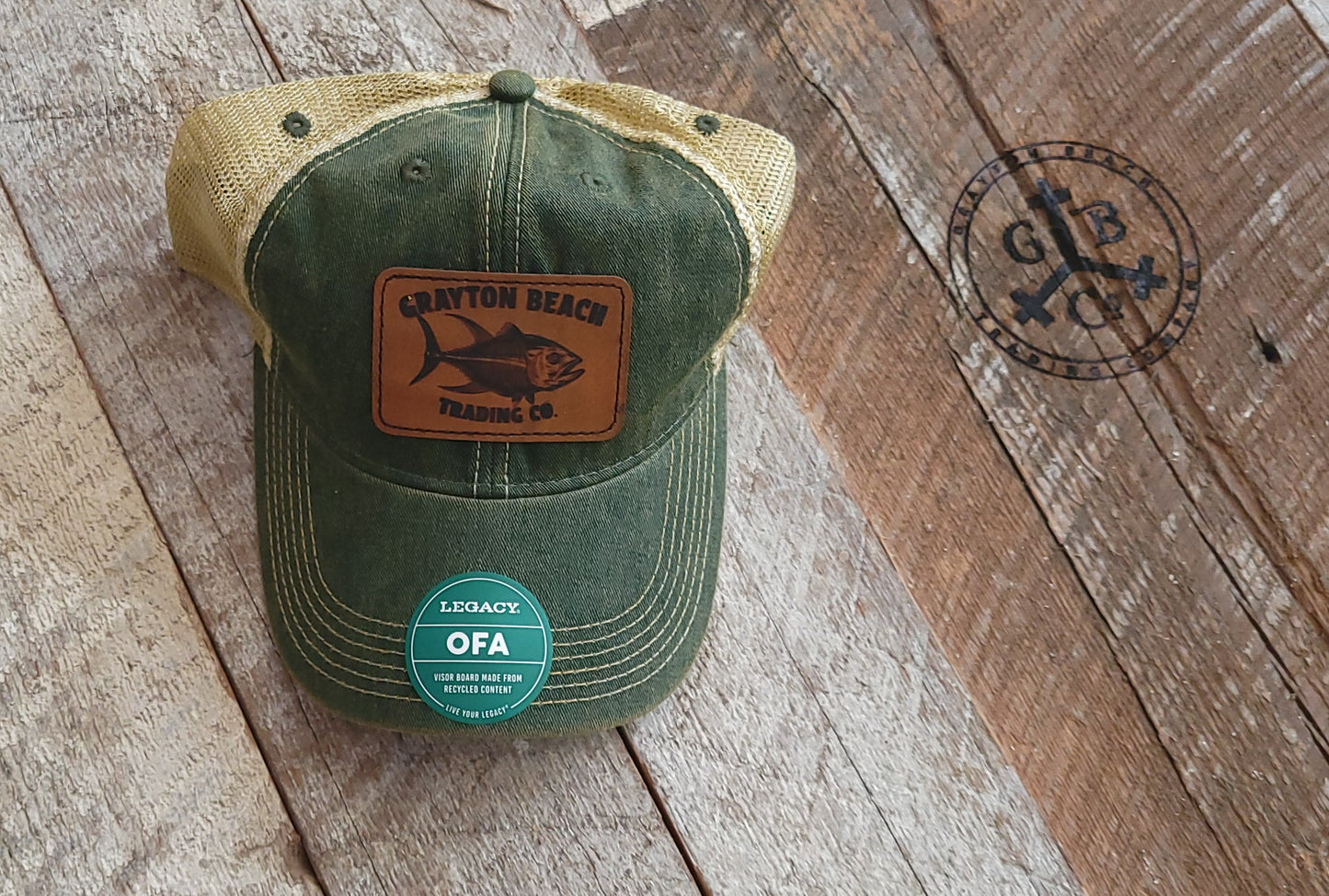 Grayton Beach Trading Co. Trucker Hat Dark Green/Khaki