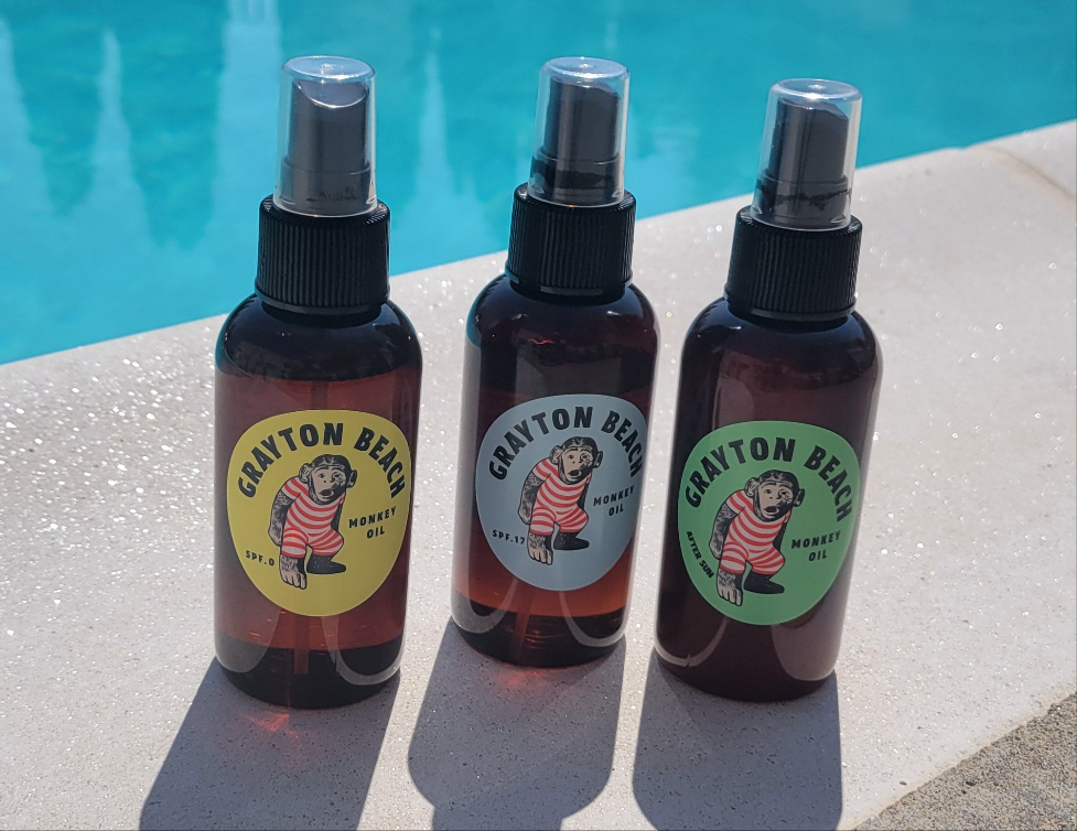 Grayton Beach Monkey Oil 3 Pack Also Available At Tribe Kelley Surf Post In Grayton Beach